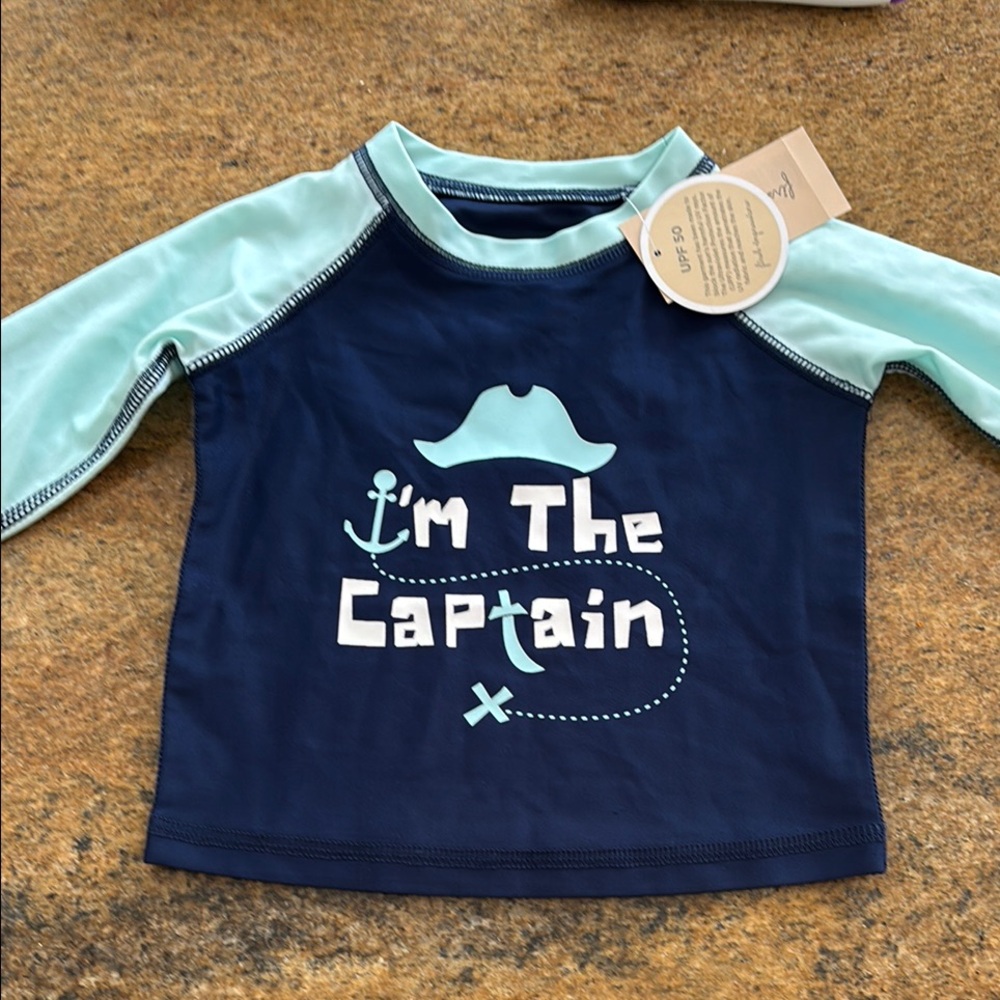 [🆕] UV Protected Swim Shirt- UPF 50- Baby Boy 3-6 months